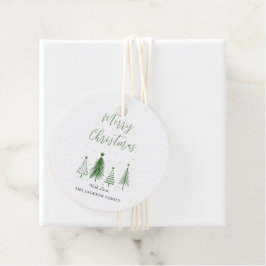 Étiquettes Cadeau Noël Arbre vectoriel Joyeux Noël