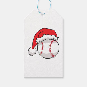 Étiquettes-cadeau Noël Baseball Santa Hat Baseball Noël