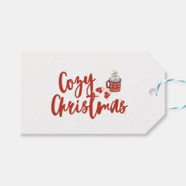 Étiquettes-cadeau Noël cosy : Hot Cocoa & Mittens Design