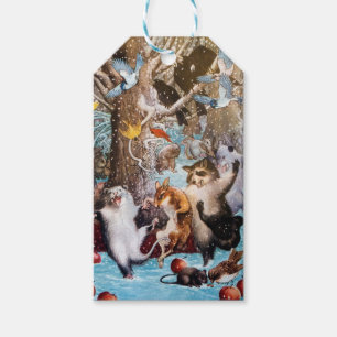 Étiquettes-cadeau Noël dans l'étiquette de cadeau en bois