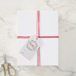 Étiquettes-cadeau Noël de Holly et Pine Wreath