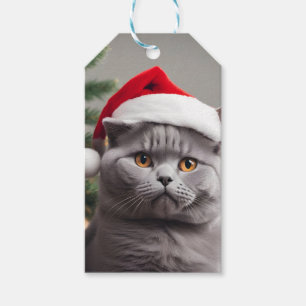 Étiquettes-cadeau Noël de Shorthair britannique