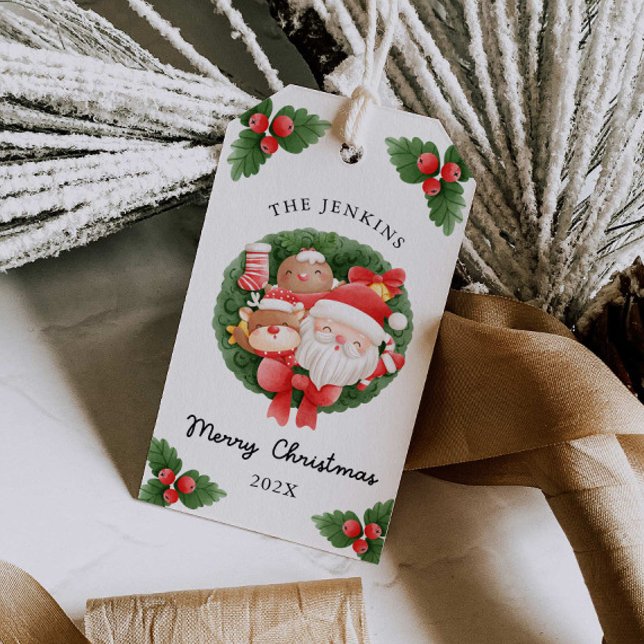 Étiquettes-cadeau Noël du Père Noël de Noël Faveur personnalisée (Créateur téléchargé)