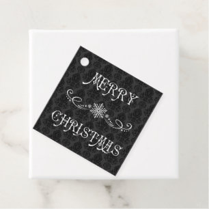 Étiquettes Cadeau Noël Elégant, Damas victorien Personnalisé