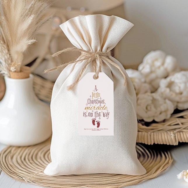 Étiquettes-cadeau Noël Faire-part de grossesse miracle (Créateur téléchargé)
