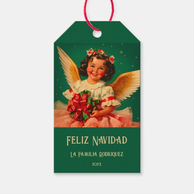 Étiquettes-cadeau Noël Feliz Navidad (Devant)