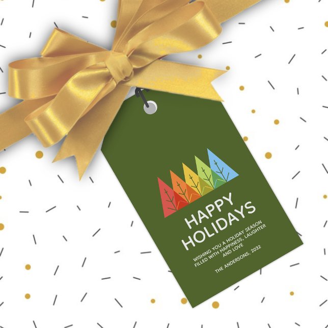 Étiquettes-cadeau Noël Géométrique moderne (Créateur téléchargé)