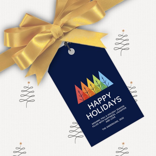 Étiquettes-cadeau Noël Géométrique moderne (Créateur téléchargé)