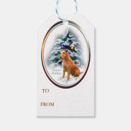 Étiquettes-cadeau Noël irlandais Terrier