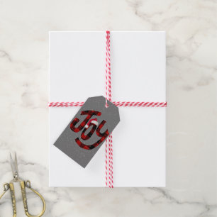 Étiquettes-cadeau Noël Joie Buffalo Plaid