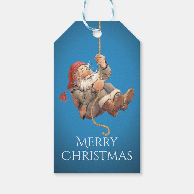 Étiquettes-cadeau Noël joyeux Père Noël (Devant)