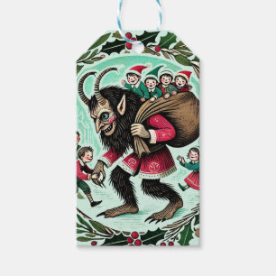 Étiquettes-cadeau Noël Krampus