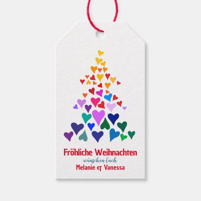 Étiquettes-cadeau Noël LGBTQIA (Devant)