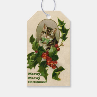Étiquettes-cadeau Noël Meowy