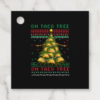 Étiquettes Cadeau Noël mexicain, taco mexicain de Noël, mexicaine