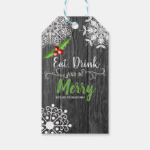 Noël| Mistletoe en bois gris rustique & Snowflakes
