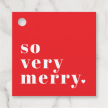 Noël Moderne Très Joyeux sur Fond Rouge