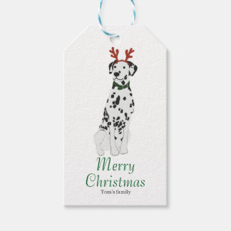 Étiquettes-cadeau Noël personnalisé Dalmatien