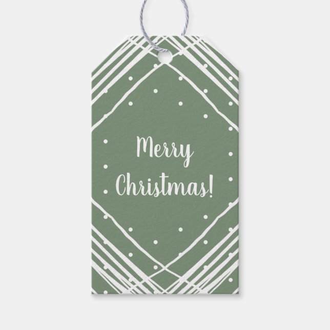 Étiquettes-cadeau Noël Sage Vert Joyeux Noël (Devant)