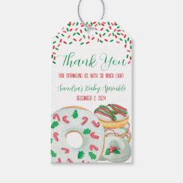 Étiquettes-cadeau Noël, Saupoudrer de beignets de beignets de Noël,