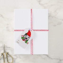 Étiquettes-cadeau Noël sibérien Husky