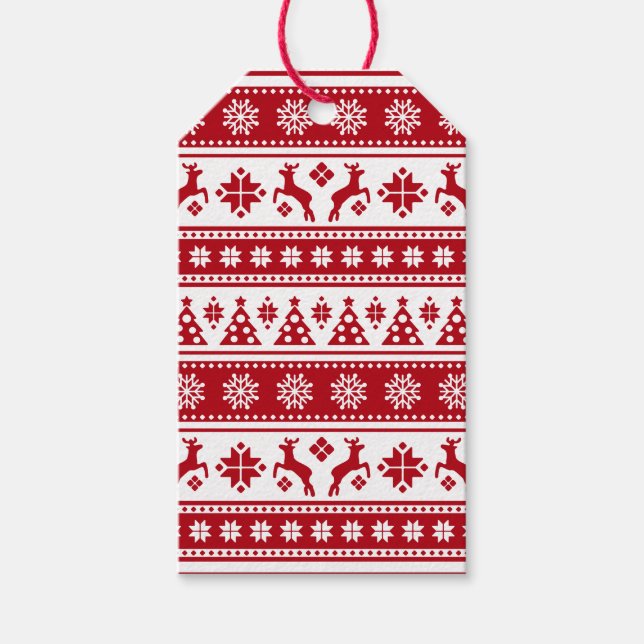 Étiquettes-cadeau Noël Vacances Nordic Motif Cosy (Devant)