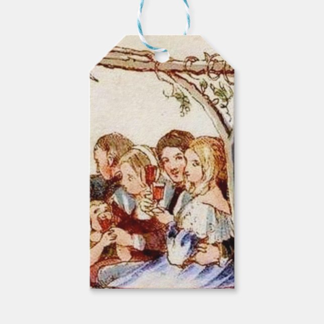 Étiquettes-cadeau Noël victorien (Devant)