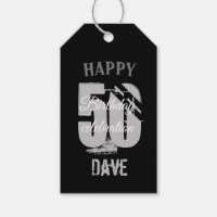 Noir 50ème n'importe quel âge Merci d'anniversaire