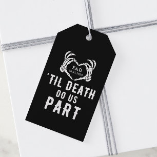 Étiquettes-cadeau Noir jusqu'à la mort faisons-nous partie Mariage s