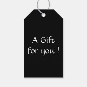 Étiquettes-cadeau Noir solide