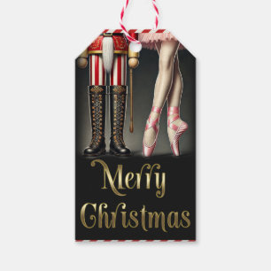 Étiquettes-cadeau Noisette & Ballerina Black Gold Joyeux Noël