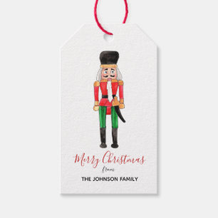 Étiquettes-cadeau Noisette soldat Joyeux Noël