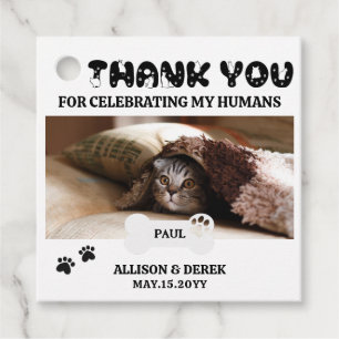 Étiquettes Cadeau Nom de l'animal Chien Chat Photo personnalisée Fun