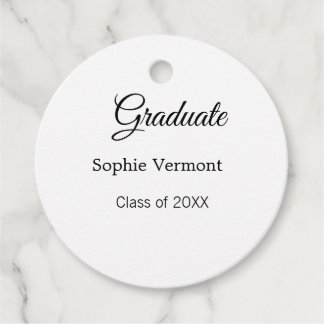 Étiquettes Cadeau nom du diplômé promotion 20XX félicitations minima