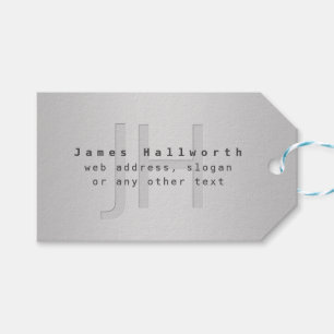 Étiquettes-cadeau Nom et Slogan modifiable moderne Gradient gris