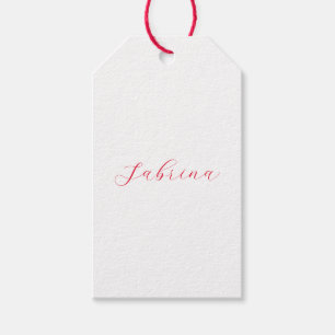 Étiquettes-cadeau Nom manuscrit classique professionnel personnalisé