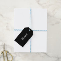 Nom monogramme moderne minimaliste noir blanc