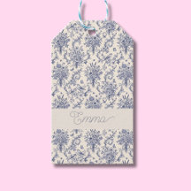 Nom Motif Bleu Toile de Jouy de Campagne Française