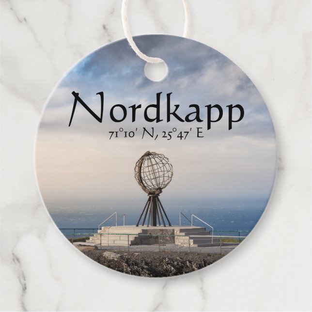 Étiquettes Cadeau Nordkapp Norvège (Devant)