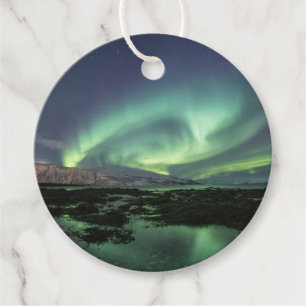 Étiquettes Cadeau Northern Lights Nature Photo