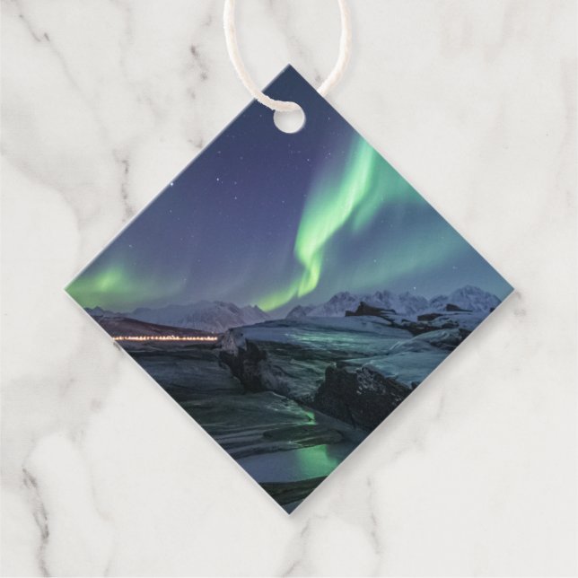 Étiquettes Cadeau Northern Lights Norvège (Devant)