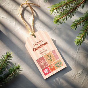 Étiquettes-cadeau Nostalgie rétro Noël dépouillé personnalisé