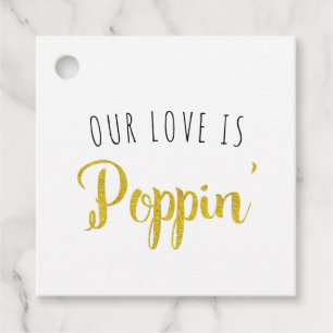 Étiquettes Cadeau Notre Amour est l'or de Poppin