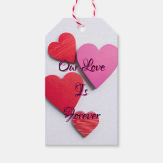 Étiquettes-cadeau Notre Amour Est Un Coeur Éternel -