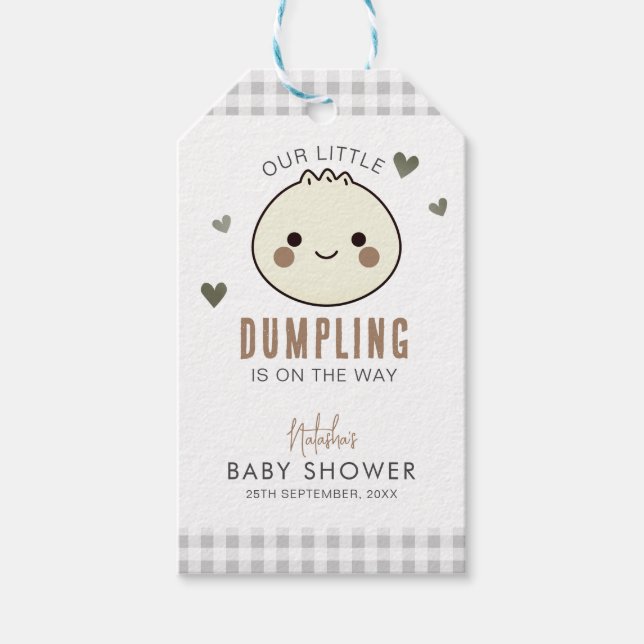 Étiquettes-cadeau Notre petit Baby shower neutre pour les femmes (Devant)