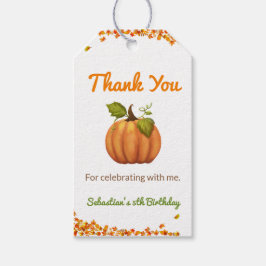 Étiquettes-cadeau Notre Petit Citrouille Automne Anniversaire