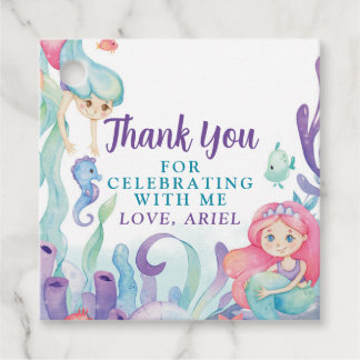 Étiquettes Cadeau Notre petit Merci de sirène