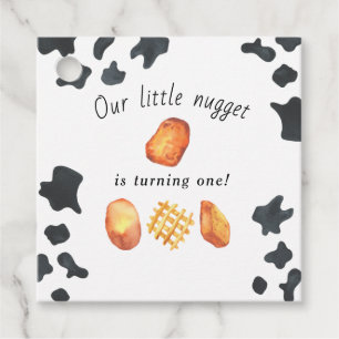 Étiquettes Cadeau Notre Petit Nugget devient un Anniversaire de enfa