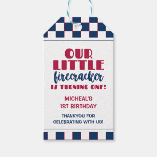 Étiquettes-cadeau Notre petit pétard fait un anniversaire