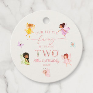Étiquettes Cadeau Notre Petite Fée Enchantée 2e fête d'anniversaire